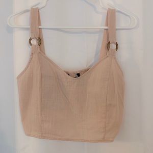 pink cotton halter top